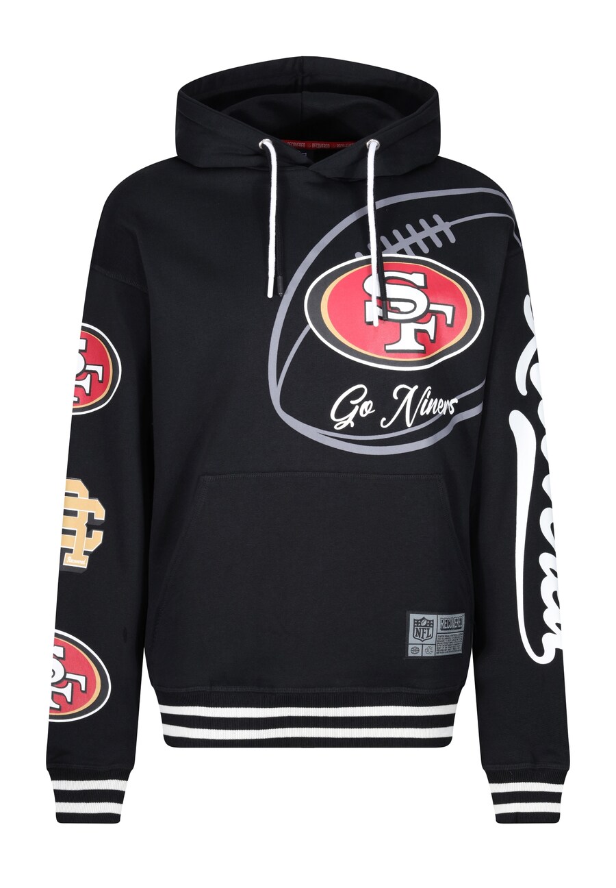 

Толстовка с капюшоном Recovered Sweatshirt NFL 49ERS Go Niner, черный