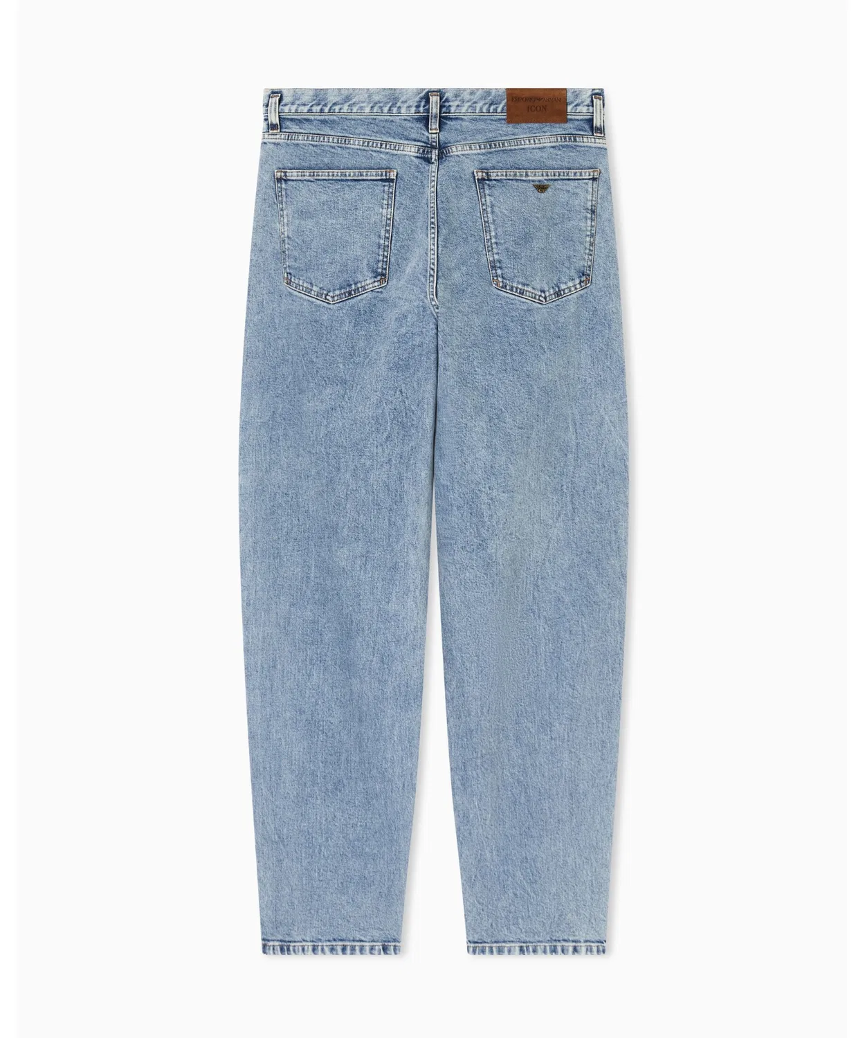 Джинсы Emporio Armani Icon Oval Leg из стрейч-дрила, светло-голубой — фото 2