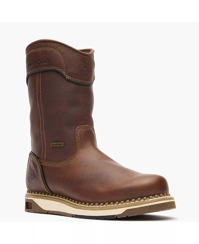 

Мужские рабочие ботинки AMP LT Wedge Waterproof без шнуровки Georgia Boot, коричневый