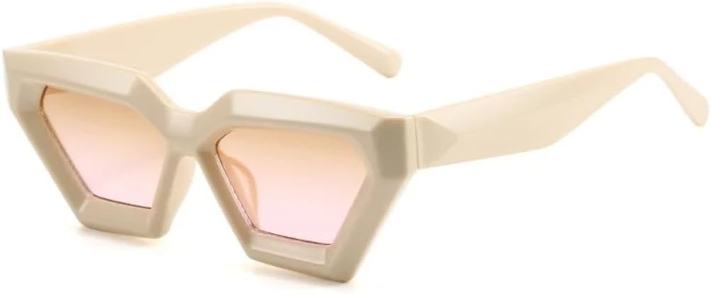 

Солнцезащитные очки для мужчин и женщин - защита UV400 - оправа "кошачий глаз" с градиентными линзами, компактная форма, для занятий спортом на открытом воздухе и вождения DSVIGF, Beige