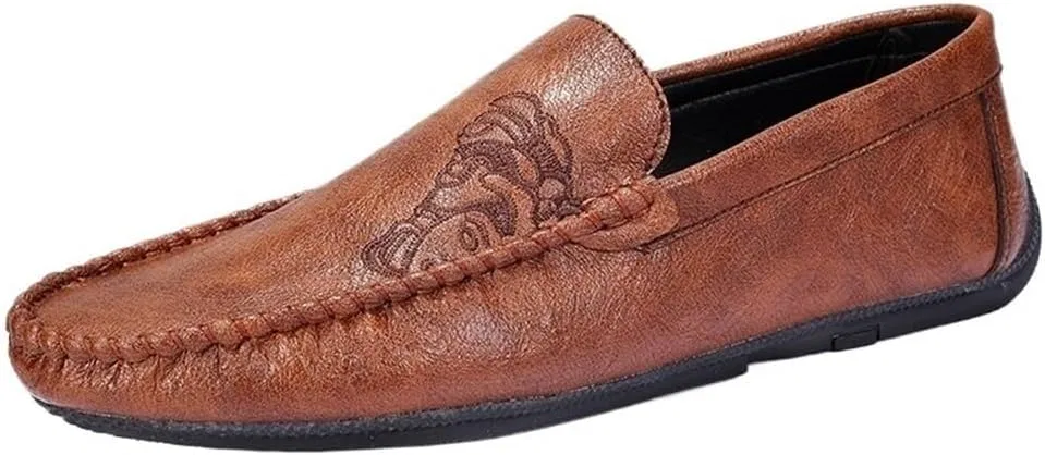 Лоферы кожаные коричневые, Loafers & Slip-Ons, Brown DHFIRUFSHLO
