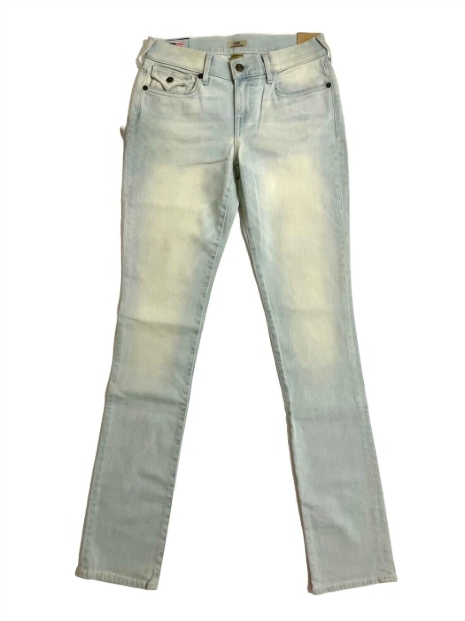 

Женские джинсы Cora Straight Light Wash Skinny в синем цвете True Religion