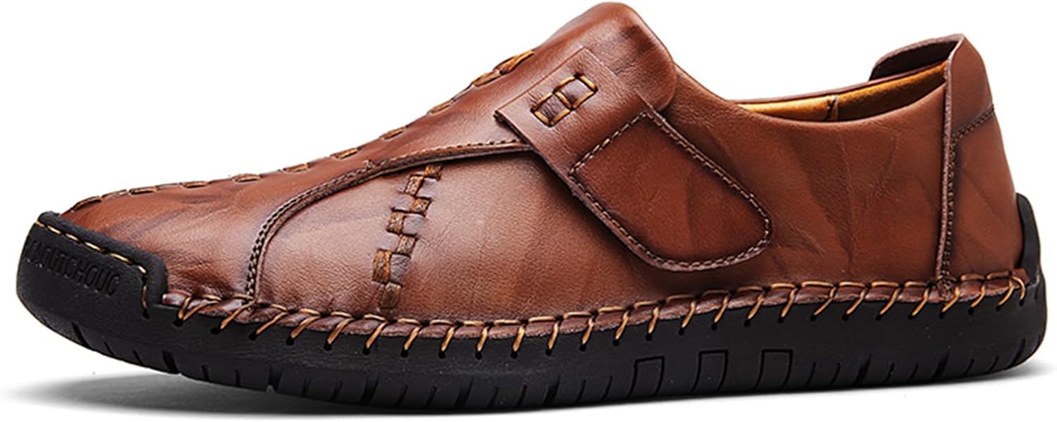 

Мужские повседневные лоферы VOCECO, кожаные ручной работы, слипоны, оксфорды, удобная обувь для прогулок, коричневый