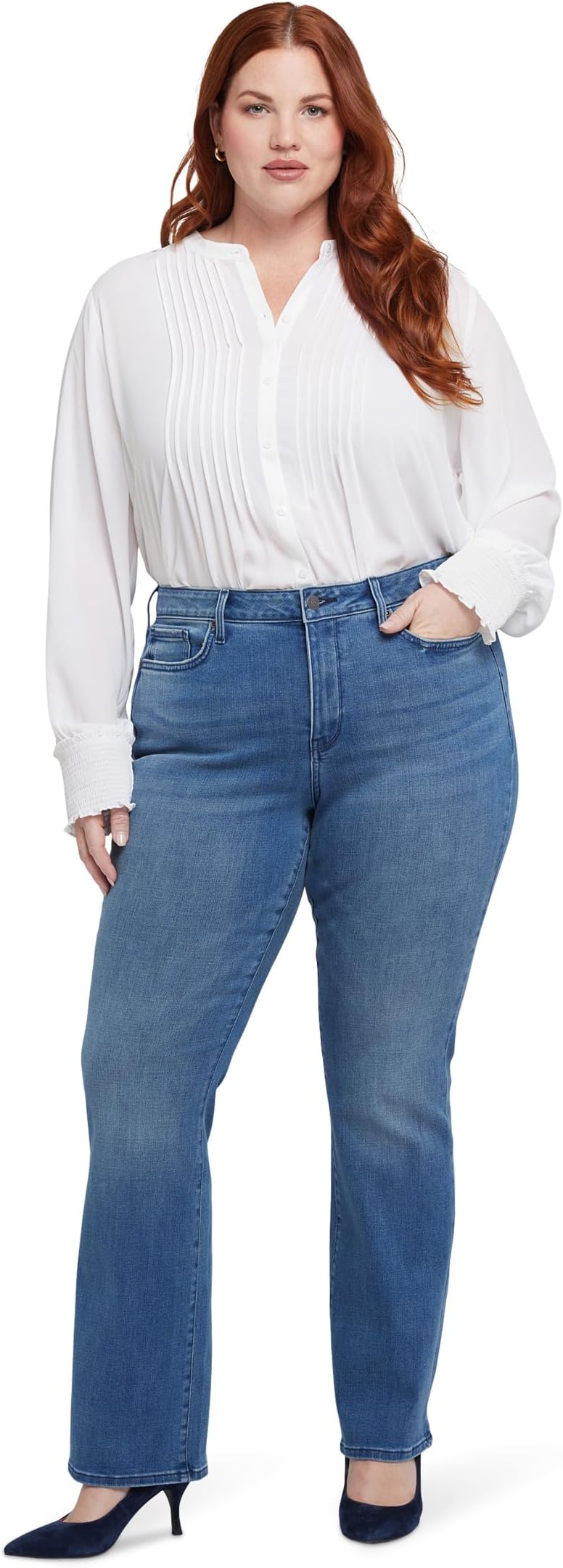 

Джинсы NYDJ Plus Size Barbara Bootcut in Cascade Wave, цвет Cascade Wave