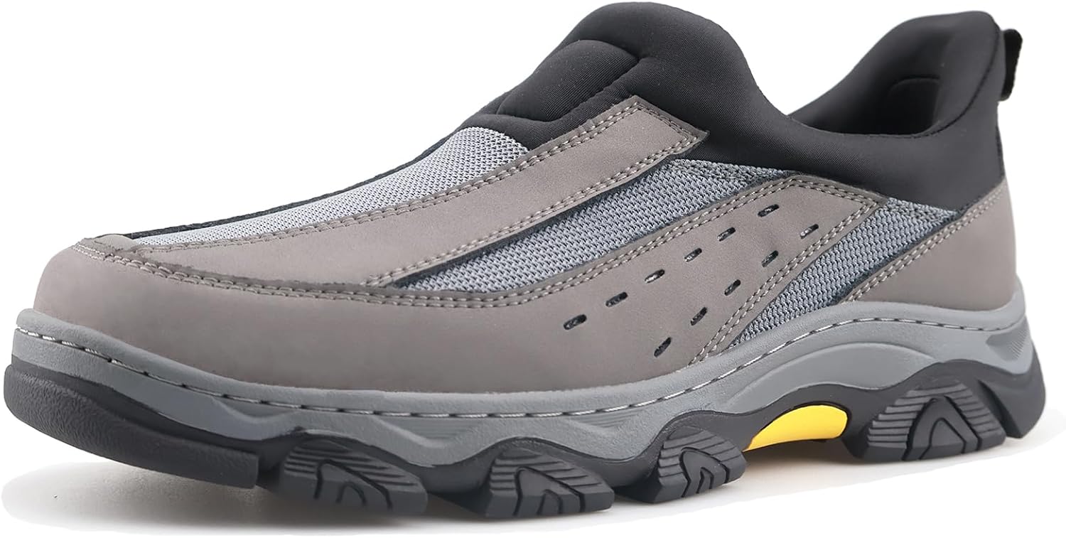 

Мужские слипоны без шнурков для повседневной носки, прогулок на улице, дышащие туфли Voceco, серый