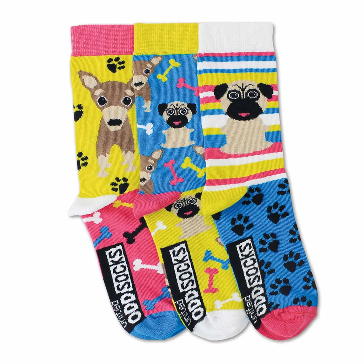 Носки 3er Pack, Pugs, United Oddsocks, мопсы