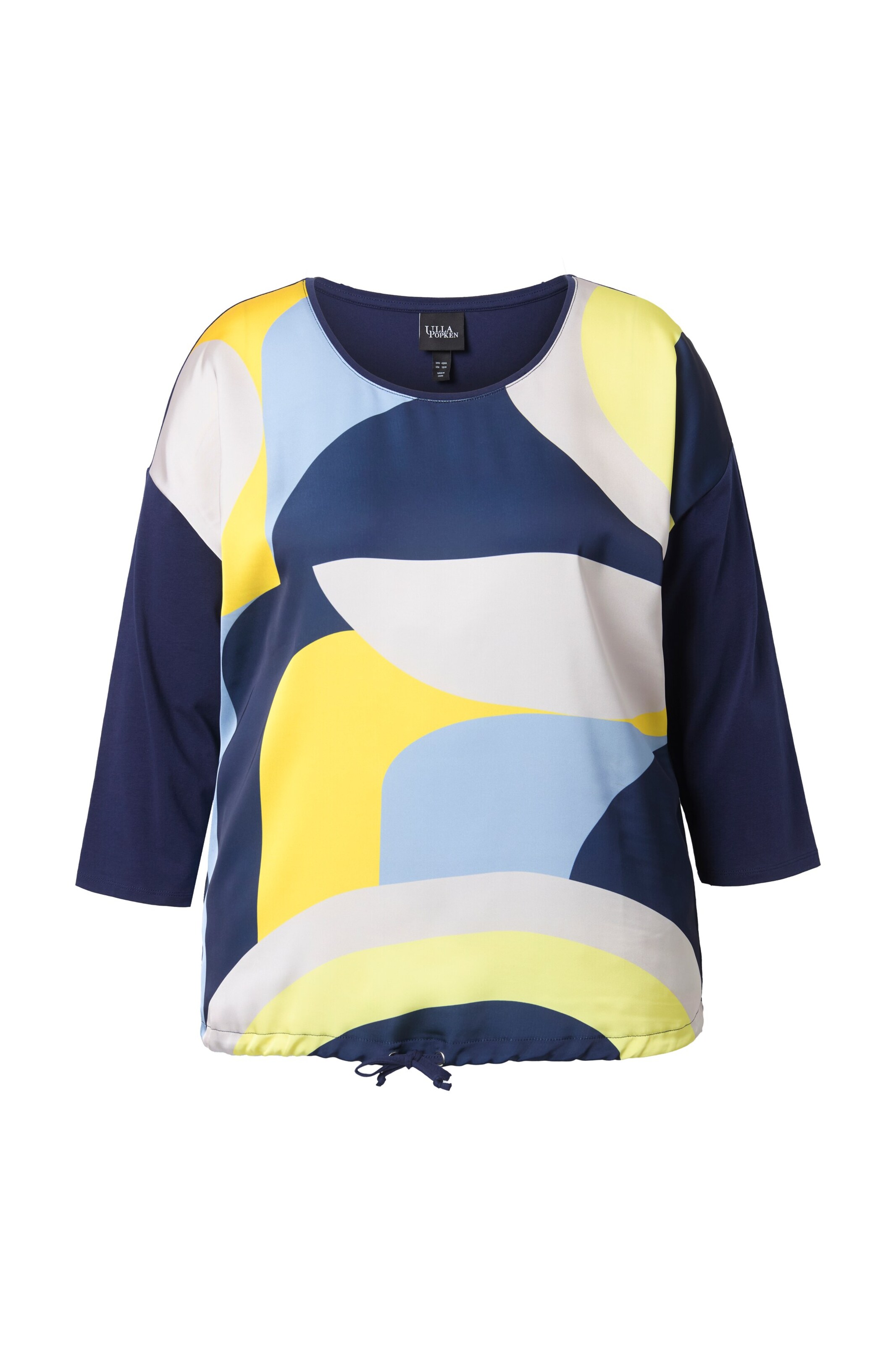 

Ulla Popken Лонгслив в цвете Blue, Marine Blue, Light Yellow