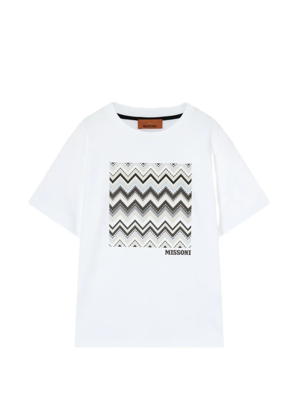 

Футболка с отделкой зигзаг Missoni Kids, белый
