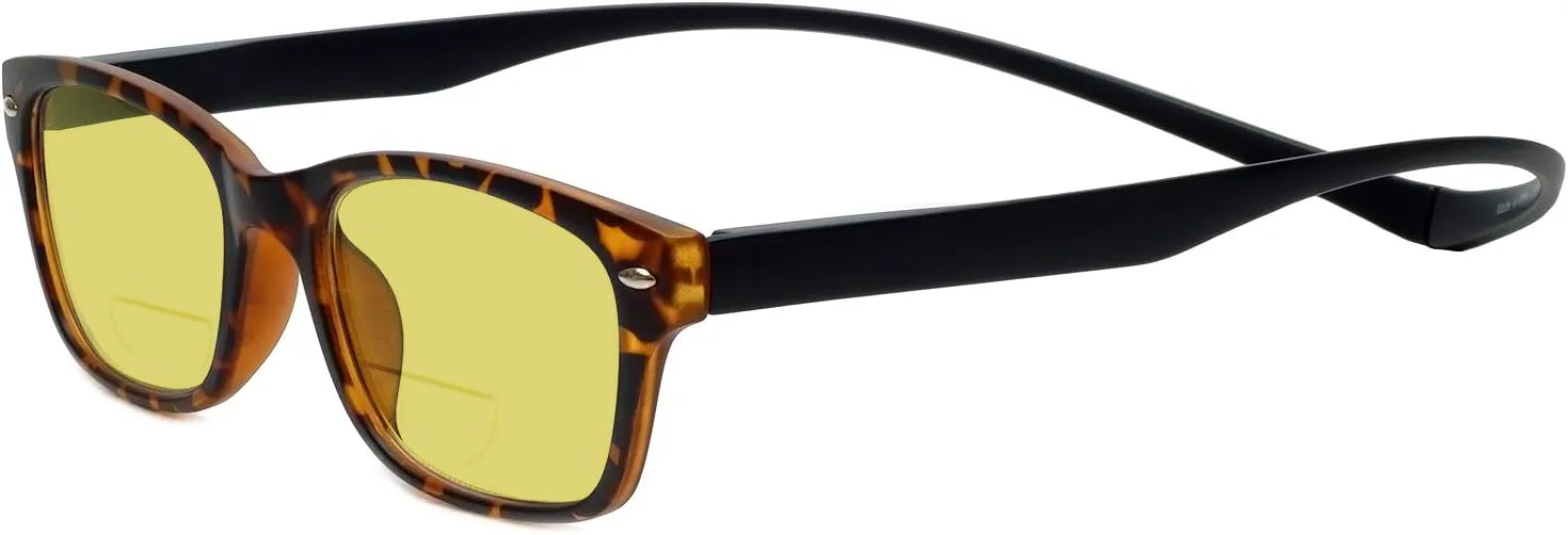 

Магнитные поляризованные бифокальные солнцезащитные очки Magz Greenwich, унисекс, с застежкой на шею, для чтения, с длинными дужками, Tortoise/Yellow Lens