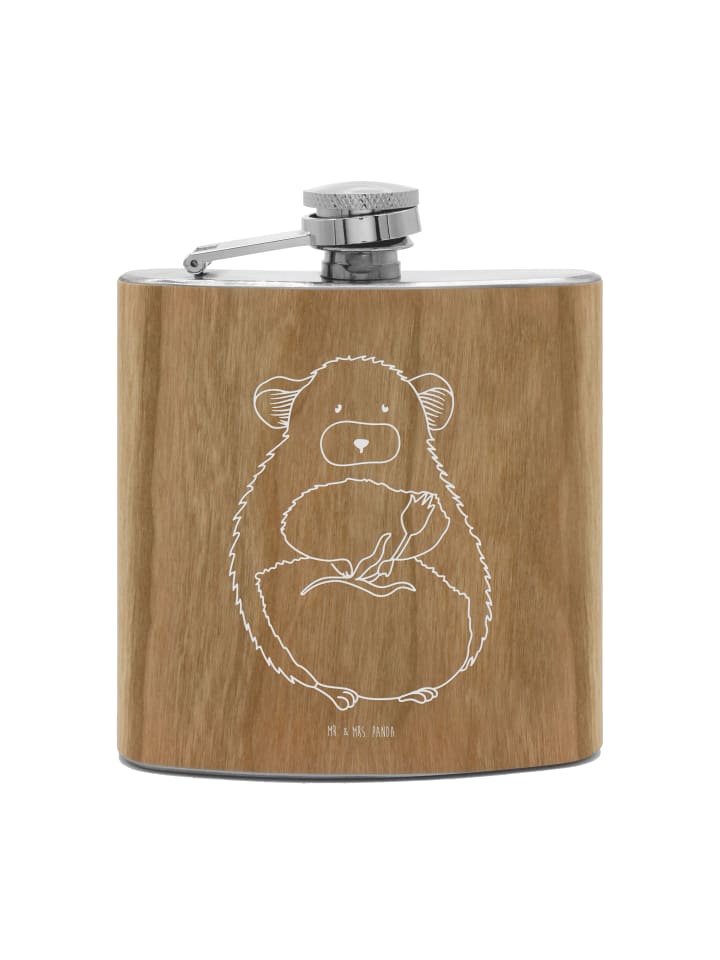 

Mr. & Mrs. Panda Фляга Flachmann Aus Edelstahl Igel Kuchenstück mit Sp... in Braun