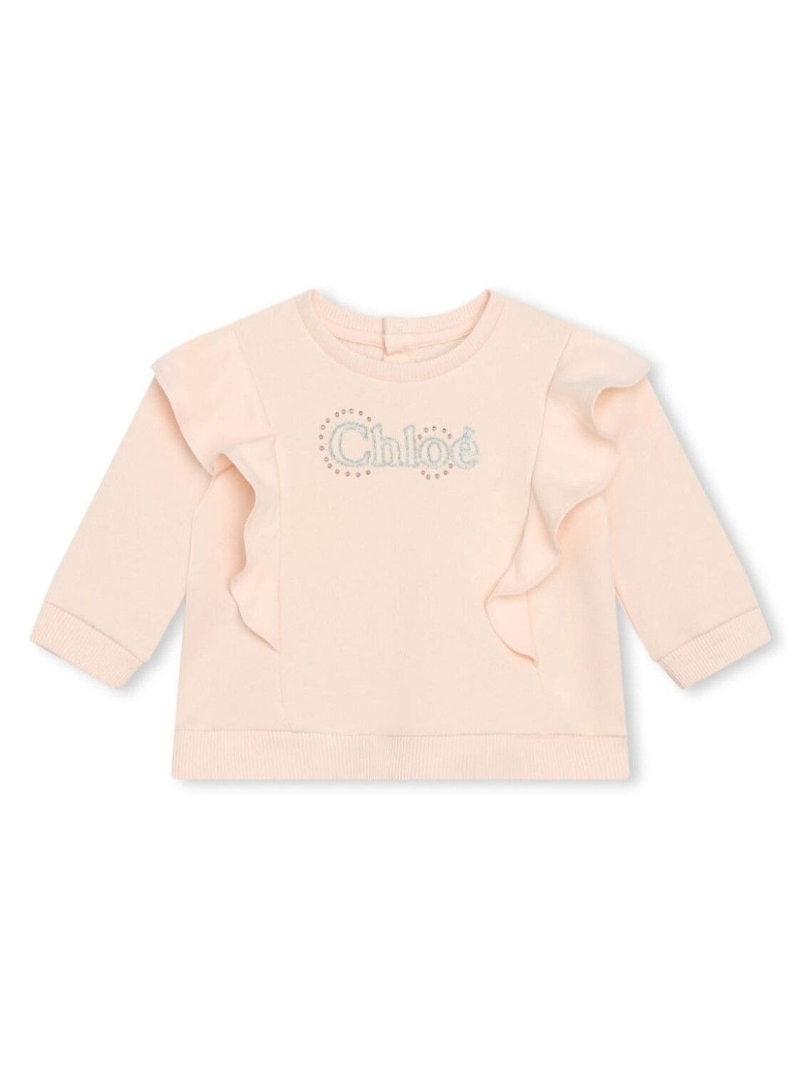 

Chloé Kids толстовка из органического хлопка с вышитым логотипом, розовый