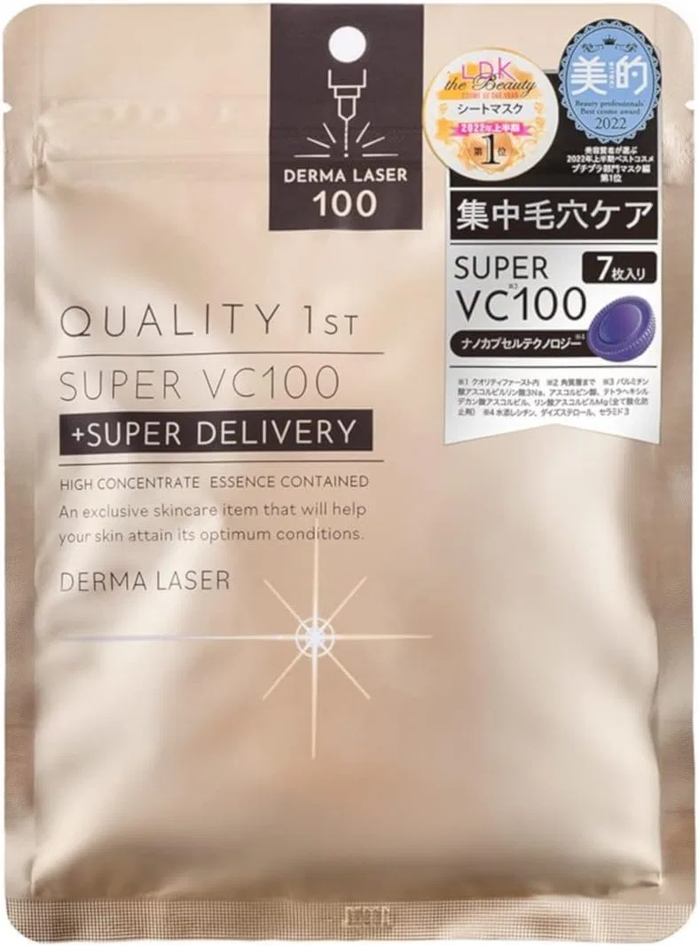 Тканевая маска Quality First — Тканевая 1st Derma Laser Super VC100, ., без цвета