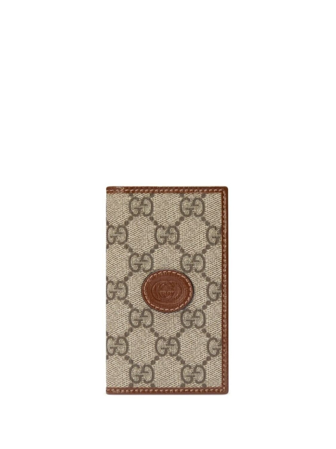 

Gucci бумажник из канваса с узором GG, коричневый
