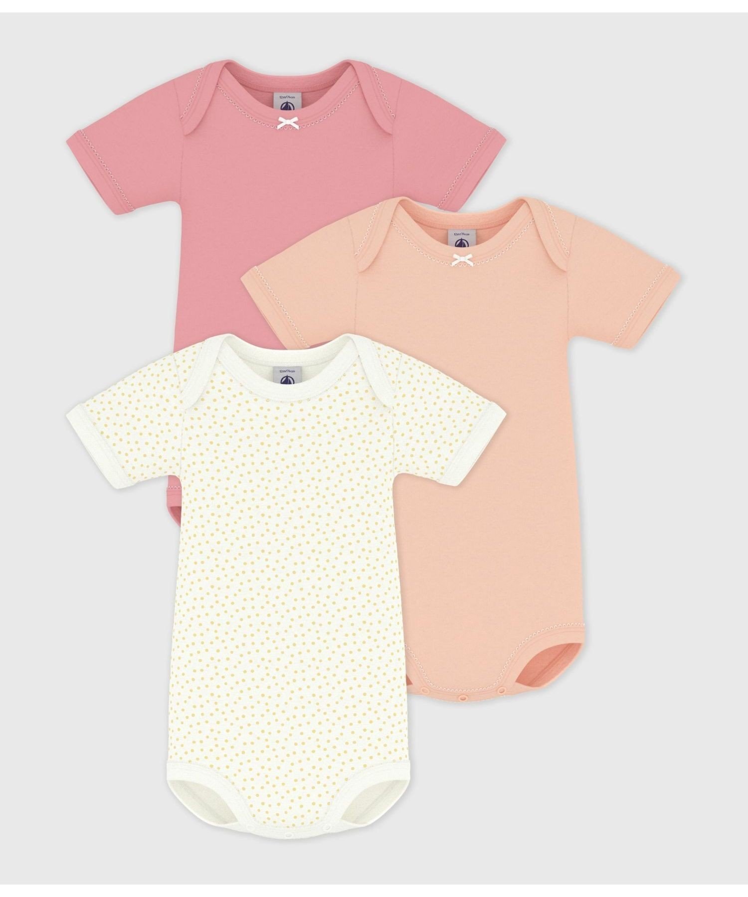 Боди с короткими рукавами (комплект из 3 предметов) PETIT BATEAU, Multicolor 1