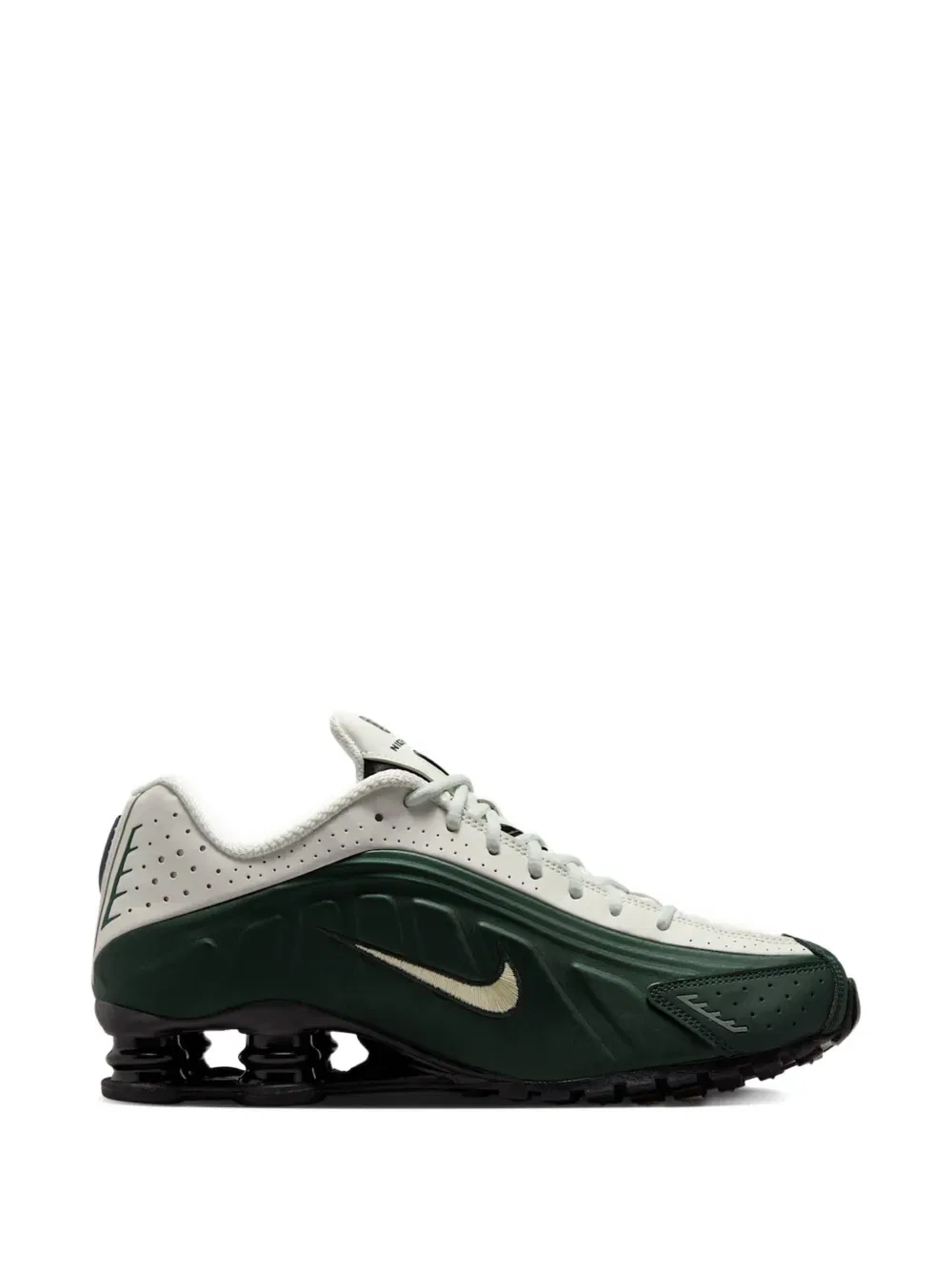 Кроссовки Shox r4 на шнуровке Nike, зеленый
