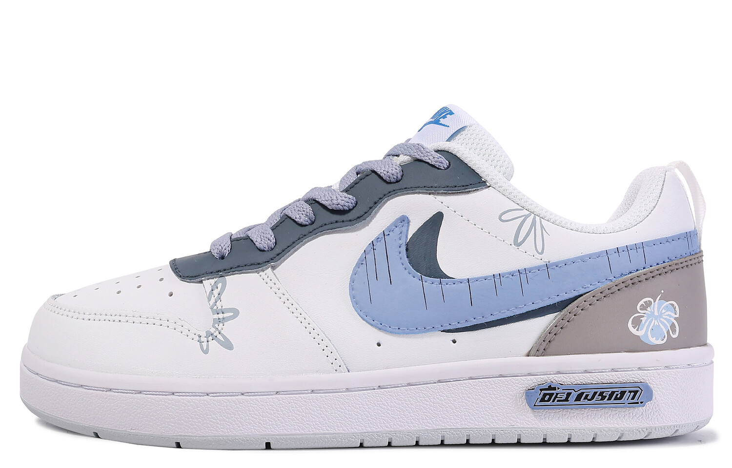 

Кроссовки Nike Court Borough Series Skateboard Shoes Women's Low-Top White Blue