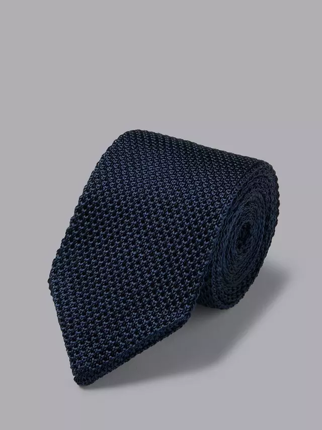 

Галстук Charles Tyrwhitt Silk Knit Slim, темно-синий