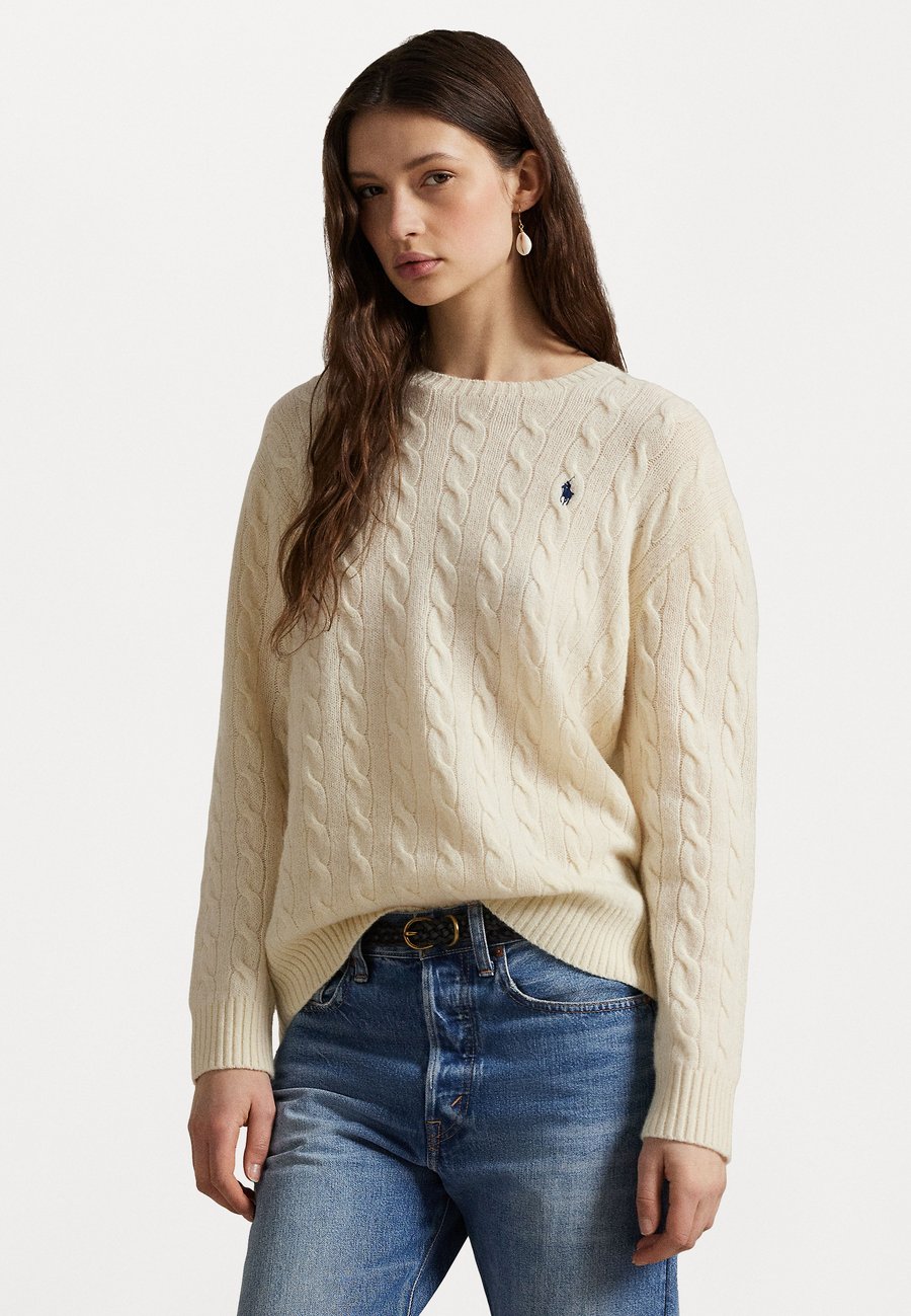 

Джемпер Polo Ralph Lauren CABLE WOOL CASHMERE CREWNECK SWEATER, Authentic Cream/Off-White