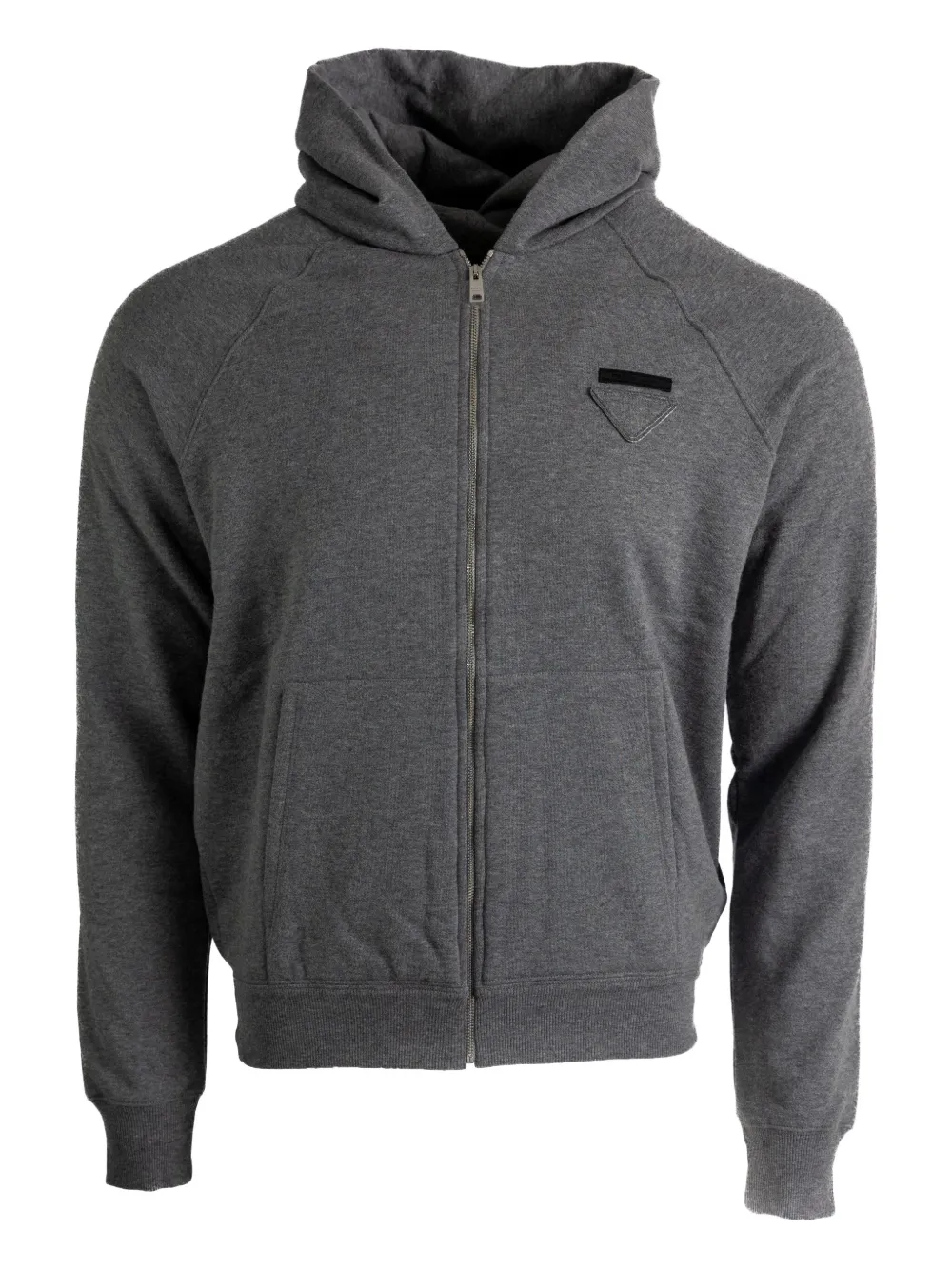 

Куртка с капюшоном на молнии Prada, серый