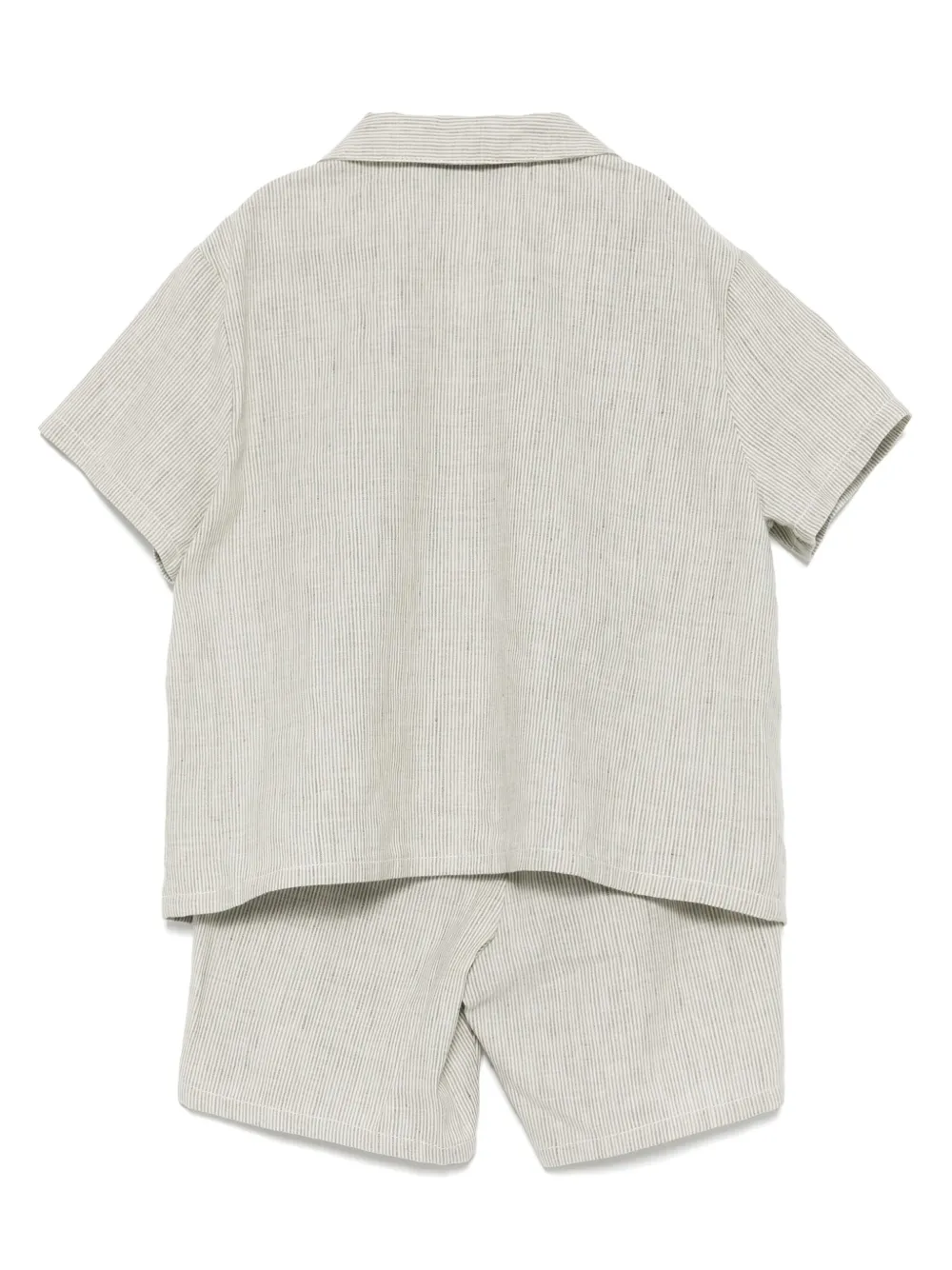 Комплект из футболки и шортов с логотипом Emporio Armani Kids, серый — фото 2