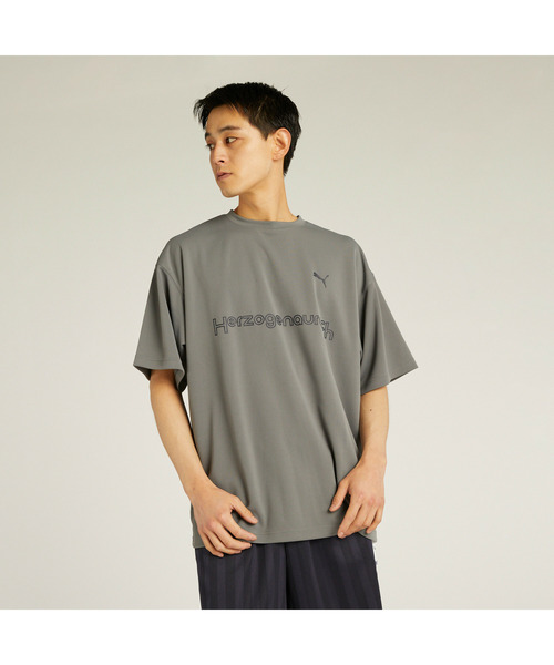 

Мужская футболка с коротким рукавом и графическим принтом PUMA, светло-серый