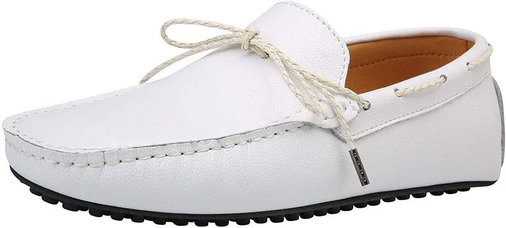 Лоферы кожаные ANUFER Moccasin Slippers, Белый