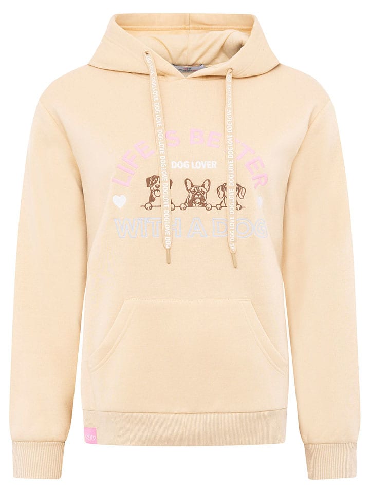 

Zwillingsherz Худи "Dog Life" бежевого цвета