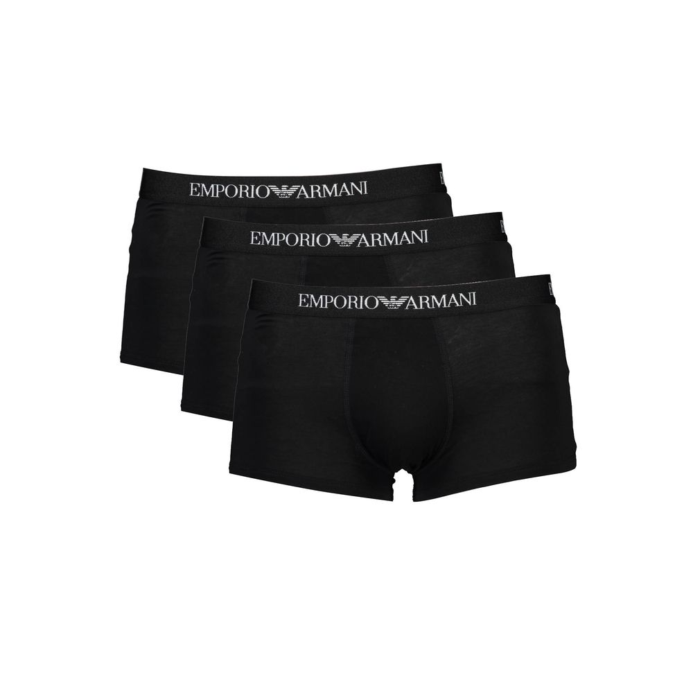 

Черные хлопковые мужские трусы Armani Emporio