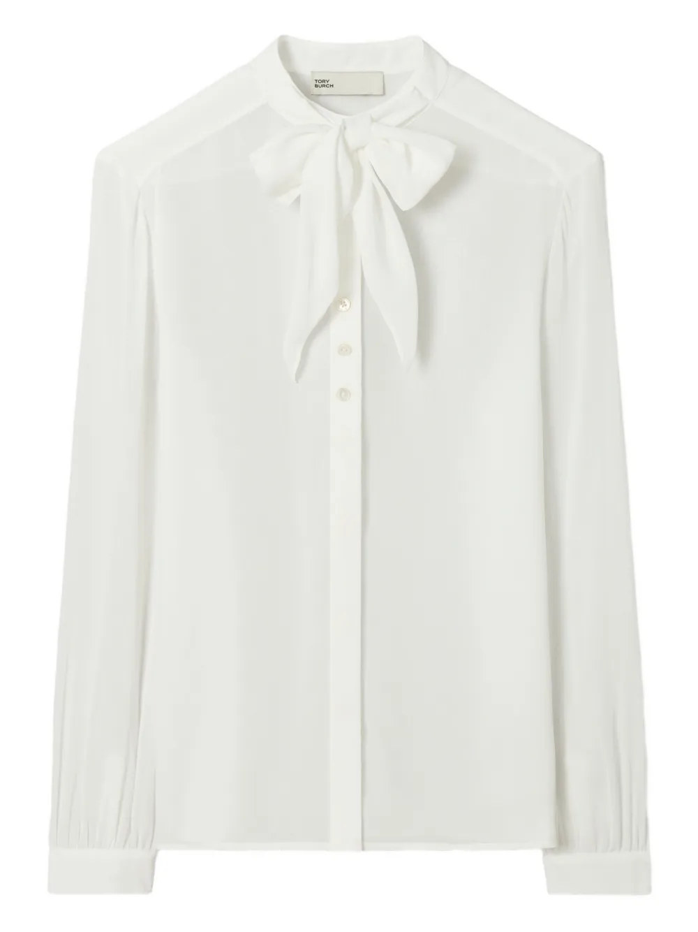 

Рубашка Georgette с бантом Tory Burch, белый