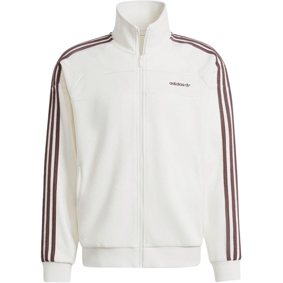 Adidas Originals Винтажная куртка с тиснением и тремя полосками, Ecru — фото 3