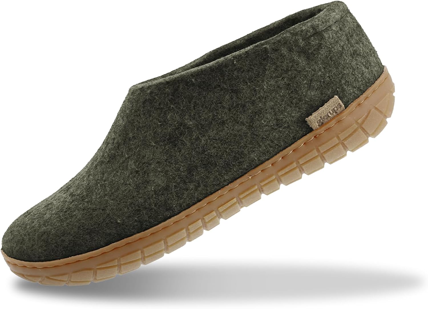 

Тапочки Glerups из 100 шерсти с резиновой подошвой - Унисекс, Forest