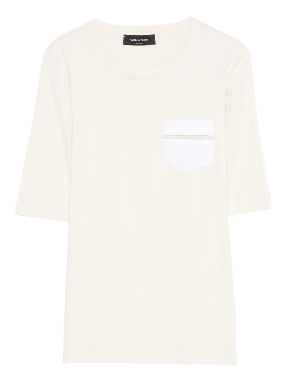 

Футболка с круглым вырезом Fabiana Filippi, нейтральный