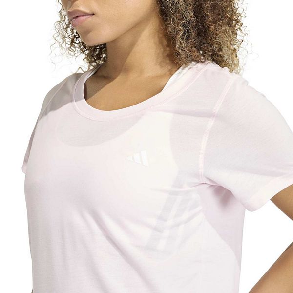 Женская футболка для тренировок seamless с круглым вырезом Adidas, Clear Pink — фото 3
