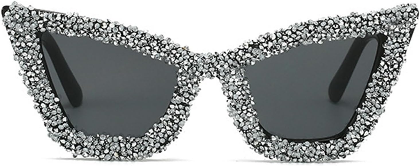 

willochra Роскошные солнцезащитные очки со стразами для женщин, модные, сексуальные, сверкающие, «кошачий глаз», бриллиантовые солнцезащитные очки Lady bing, хрустальные очки, Black
