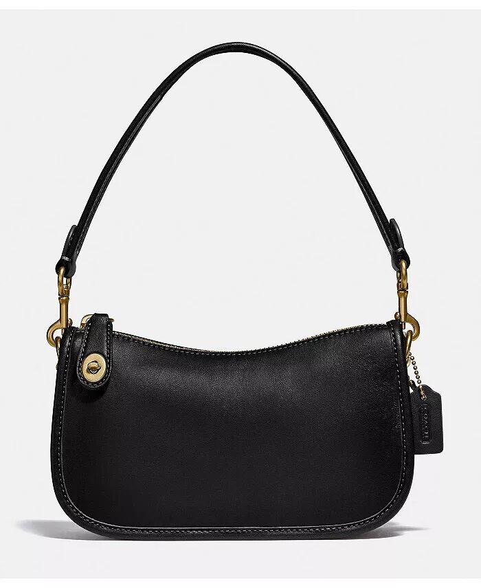 

Свингер 20 в дубленой коже Coach, черный