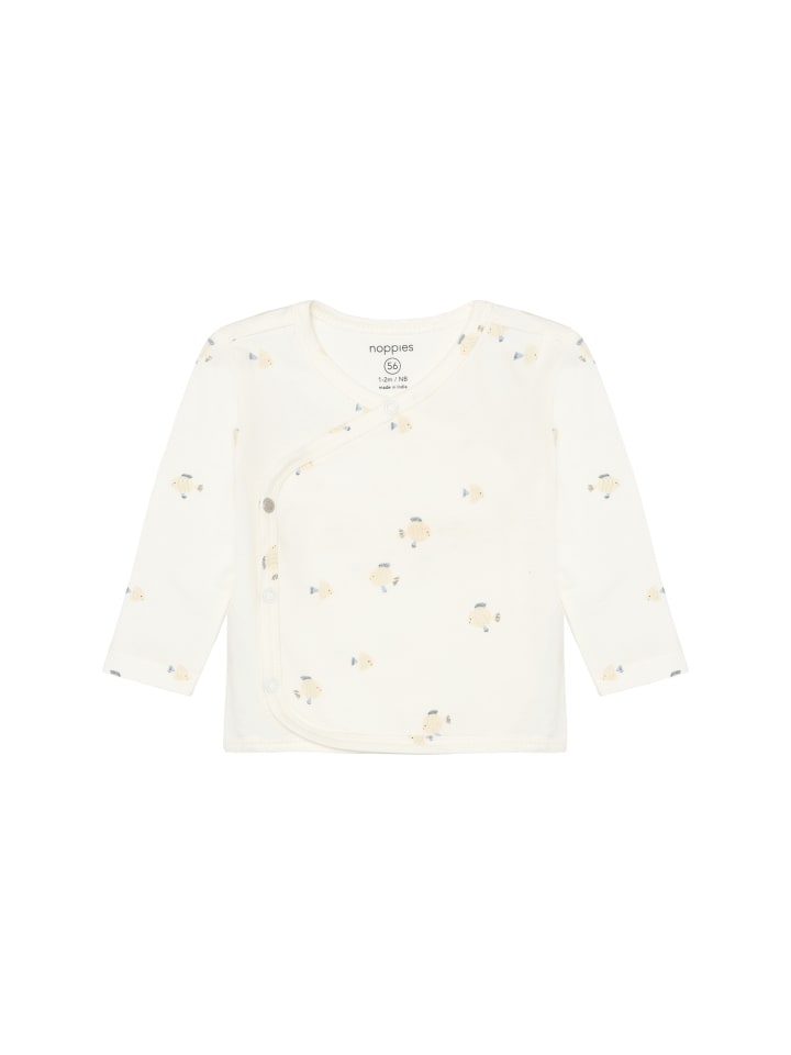 

Noppies Футболка с длинными рукавами и принтом по всей поверхности цвета "Цапля"