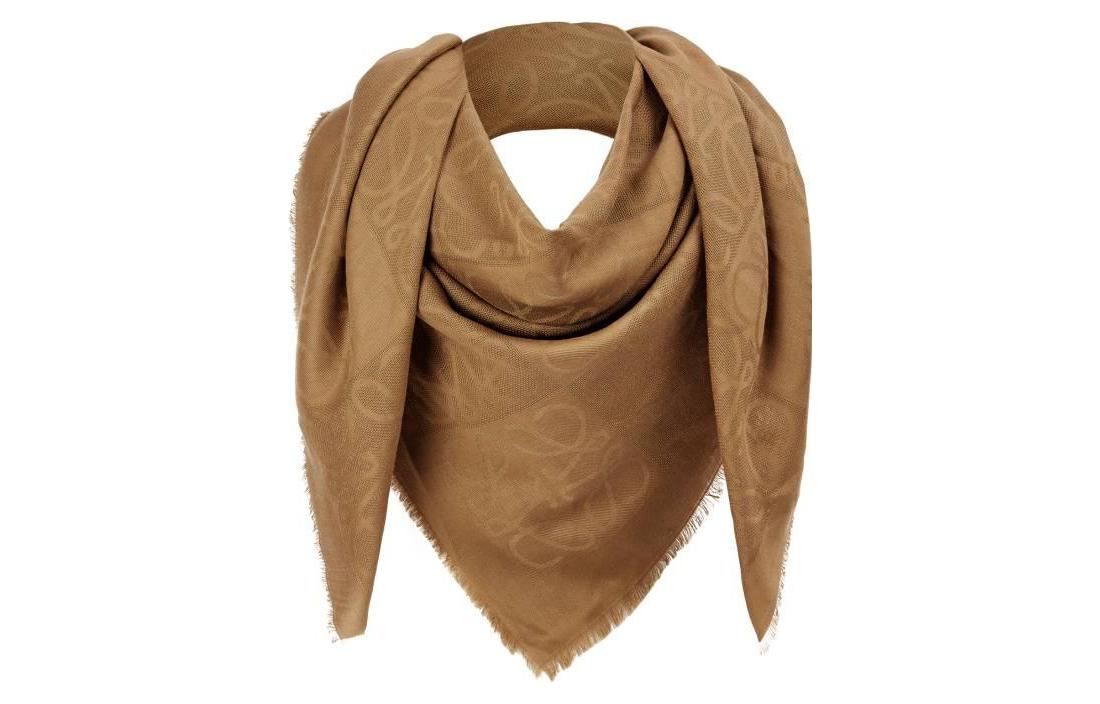 

LOEWE Шёлковый шарф женский коричневый, Brown