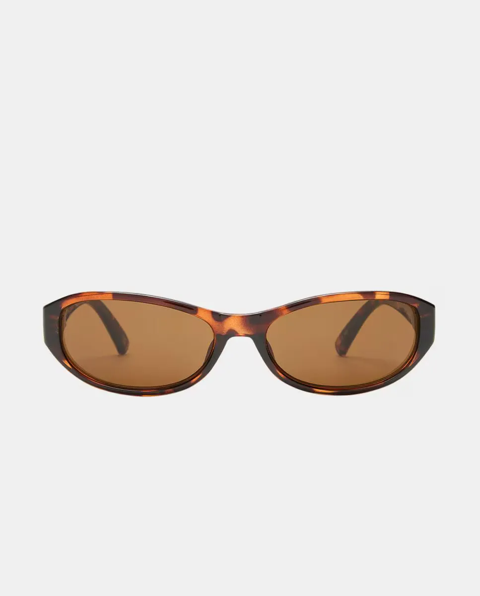 

Овальные солнцезащитные очки унисекс из тритана Le Specs, коричневый