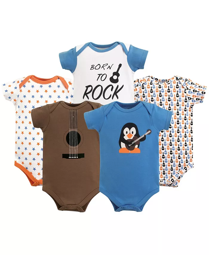 

Комплект из 5 мягких цельных боди для мальчиков Luvable Friends, серый