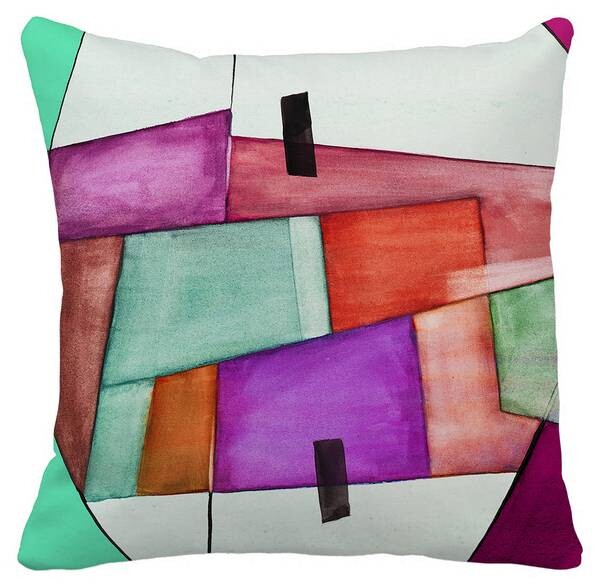 

Подушка с цифровой печатью Dmora, 40x5x40 см, многоцветный
