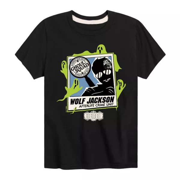 

Футболка Beetlejuice 2 Wolf Jackson с рисунком для мальчиков 8-20 лет Licensed Character, черный