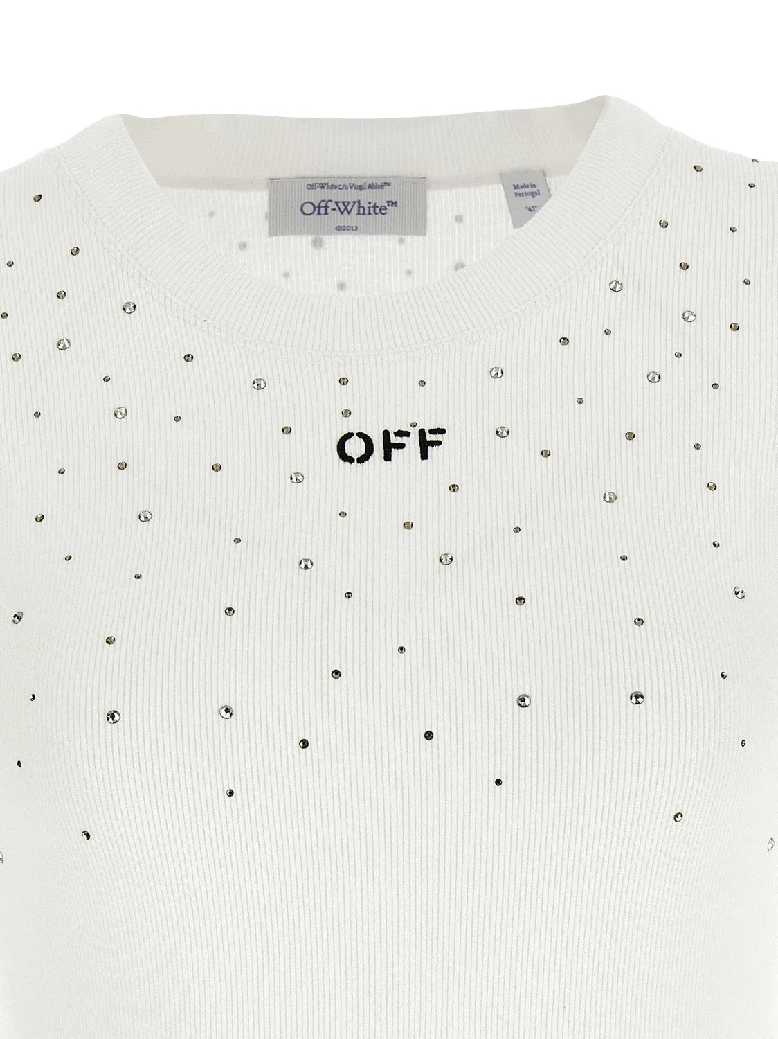 Топ Swarowski OFF-WHITE, белый — фото 4