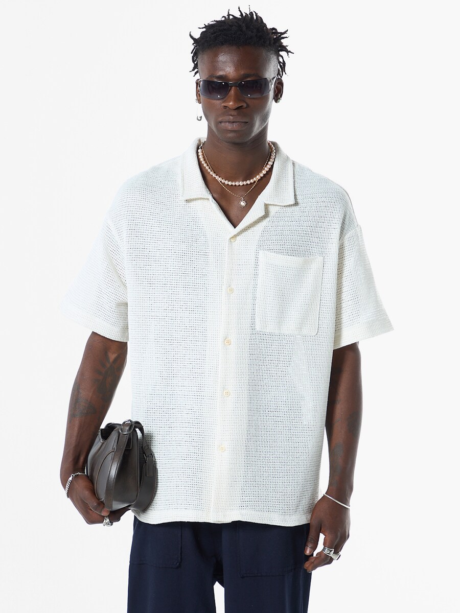 

Рубашка на пуговицах Comfort fit VAMOS CLO Thrift, цвет White/Off white