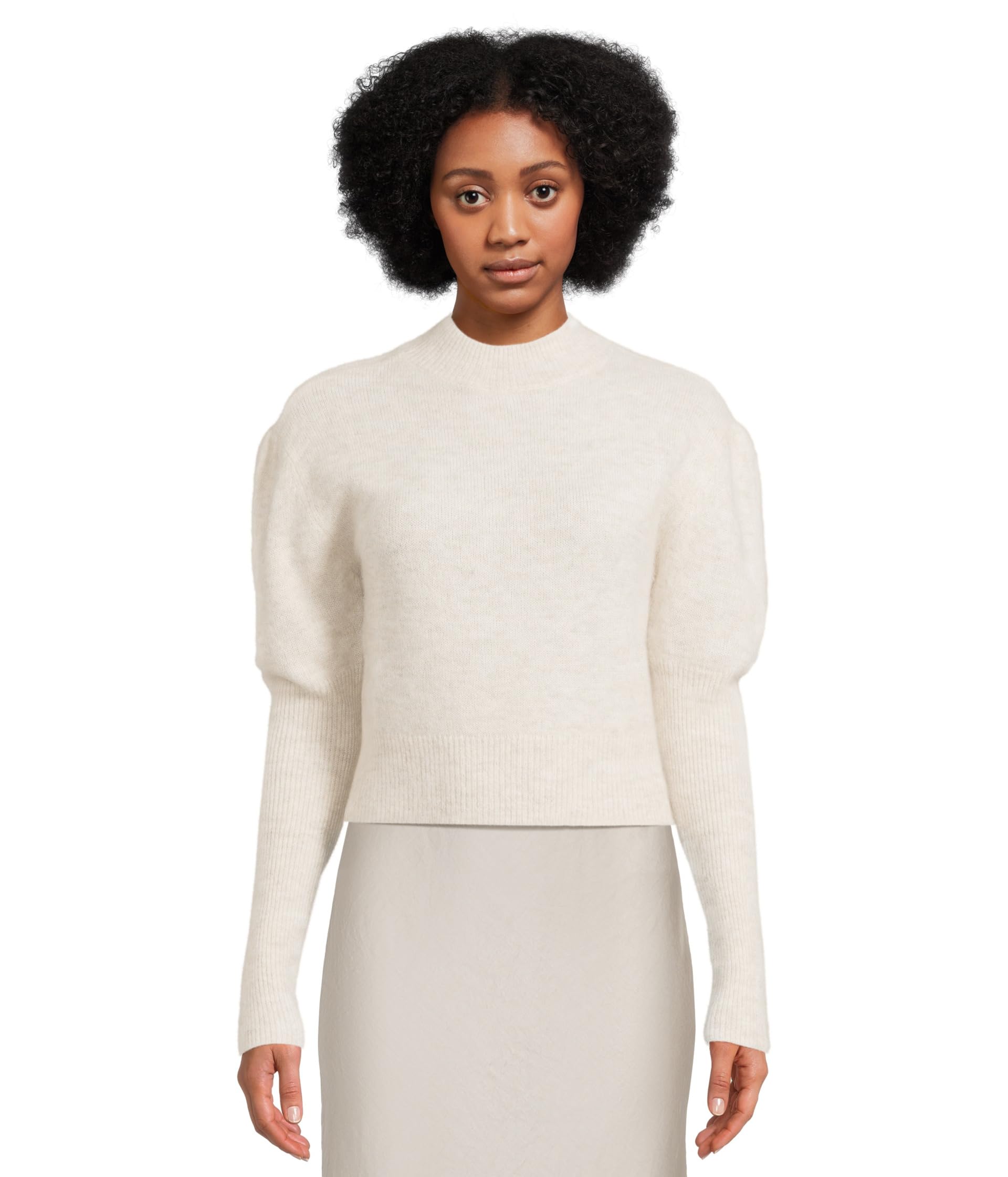 

Свитер Madewell Lightweight Alpaca Juliette Puff Sleeve, Heather Alabaster