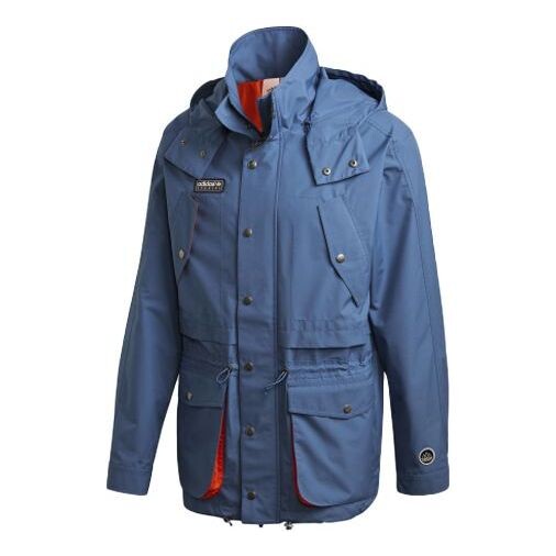 

Куртка adidas originals Solid Color Athleisure Casual Sports Hooded Jacket Blue, синий