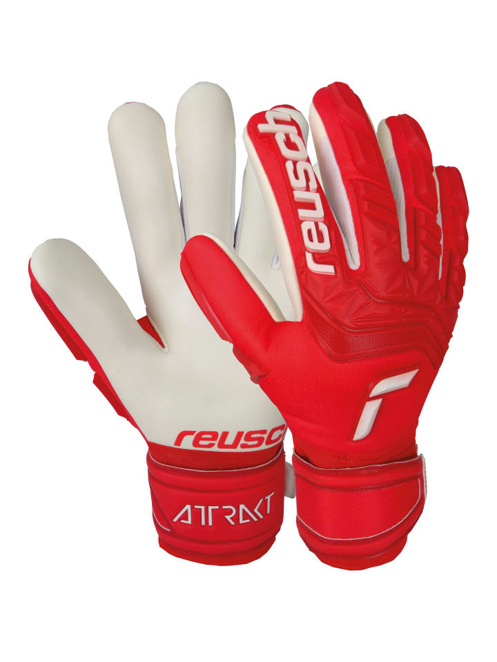 

Reusch Красно-белые вратарские перчатки Attrakt Freegel Silver