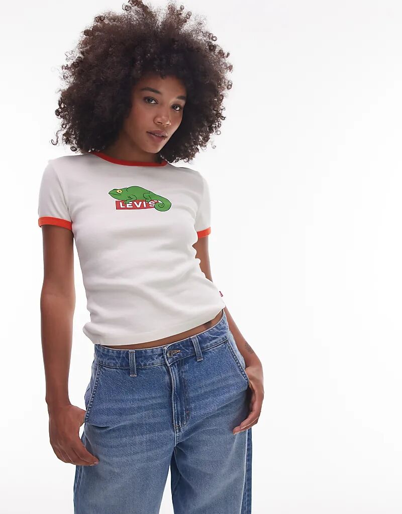 

Футболка Levi's Rikie с графическим принтом белого цвета