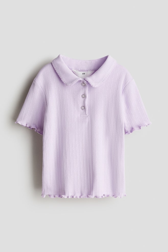 

Рубашка из джерси с ажурным узором H&M, фиолетовый