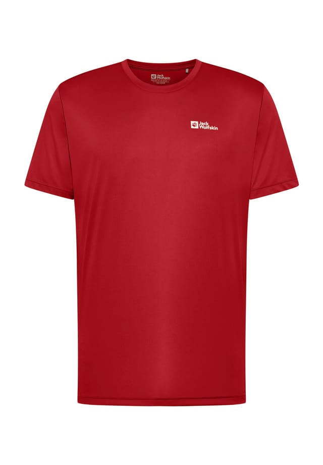 

Функциональная рубашка "techt t" дышащая. Jack Wolfskin, красный