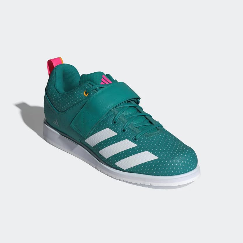 Кроссовки для тяжелой атлетики Adidas Powerlift 5 для мужчин и женщин, белый/бирюзовый — фото 4
